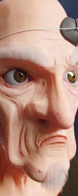 
				Old man character design sculpted, modeled and rendered in Blender.
			