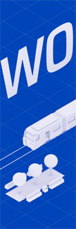
				Promotional animation for a new train station stylized for a blueprint look.
			